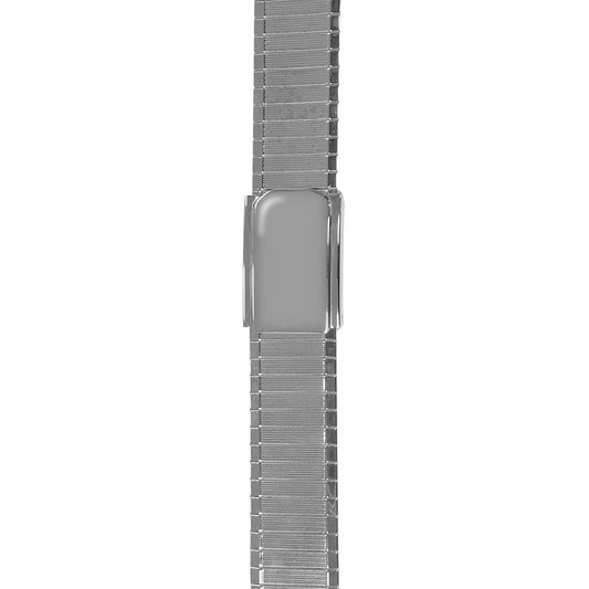Mens 20mm Textured Steel 3 Fold Clasp Watch Strap