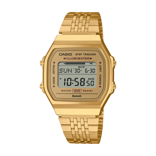 Casio Digital Vintage Gold Step Counter Watch - ABL100WEG-9A