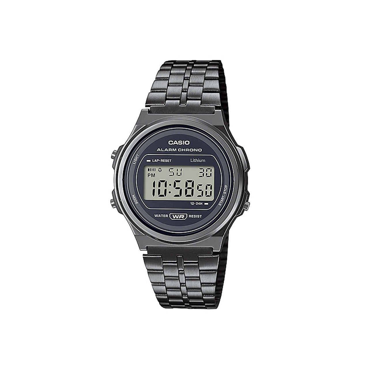 Casio Vintage Digital Round Black Watch - A171WEGG-1A