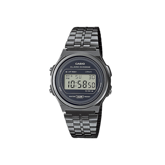 Casio Vintage Digital Round Black Watch - A171WEGG-1A