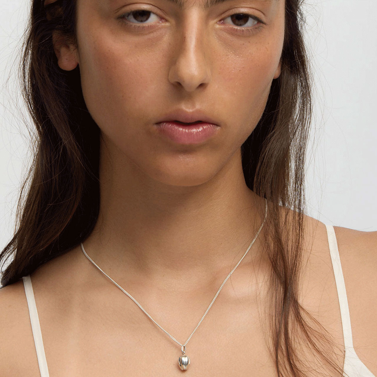Sterling Silver Tulip Charm Necklace