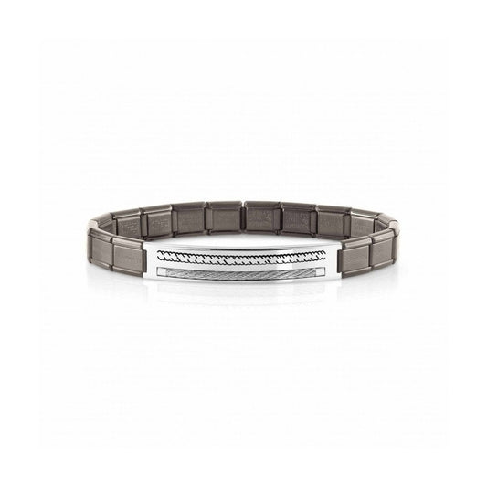 Trendsetter Grey Bracelet 021132/028 with Two Steel Strings