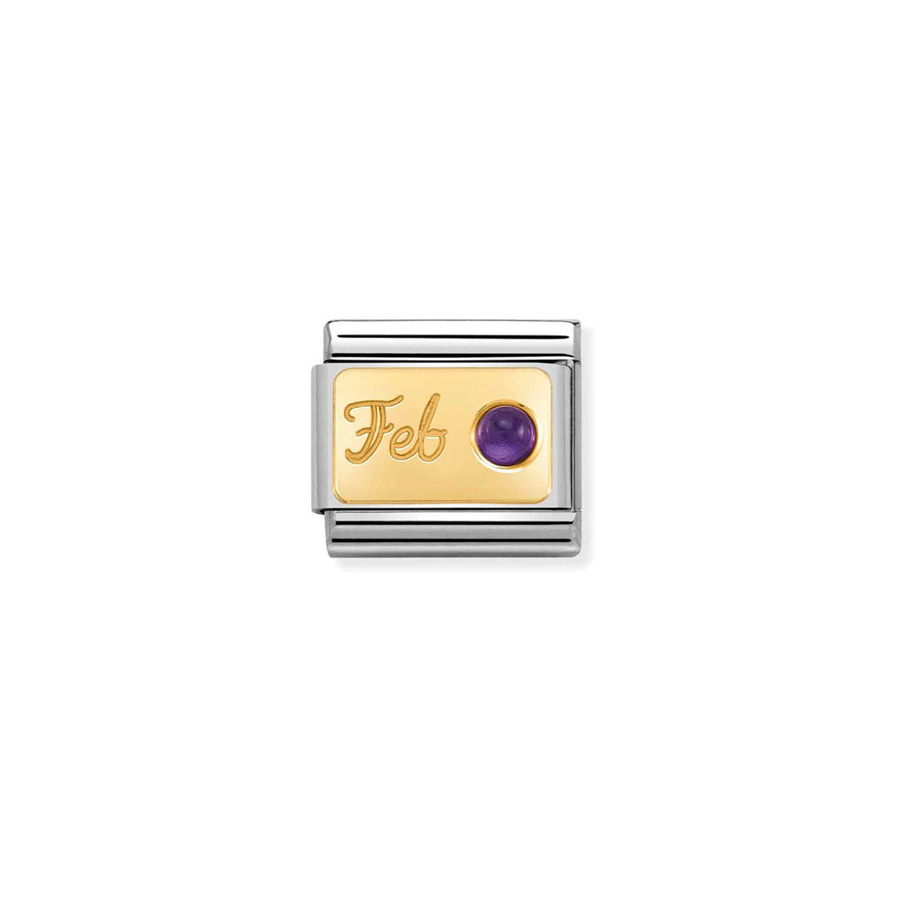 Composable Classic Link 030519/02 February Amethyst In 18k Gold