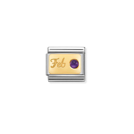 Composable Classic Link 030519/02 February Amethyst In 18k Gold