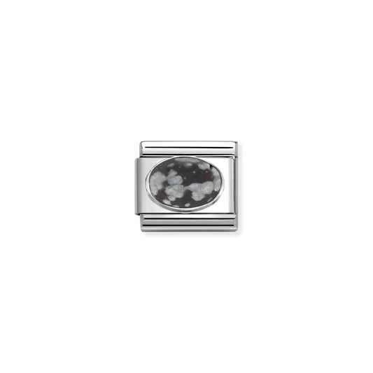 Composable Classic Link 330510/44 Obsidian Oval in 925 Silver