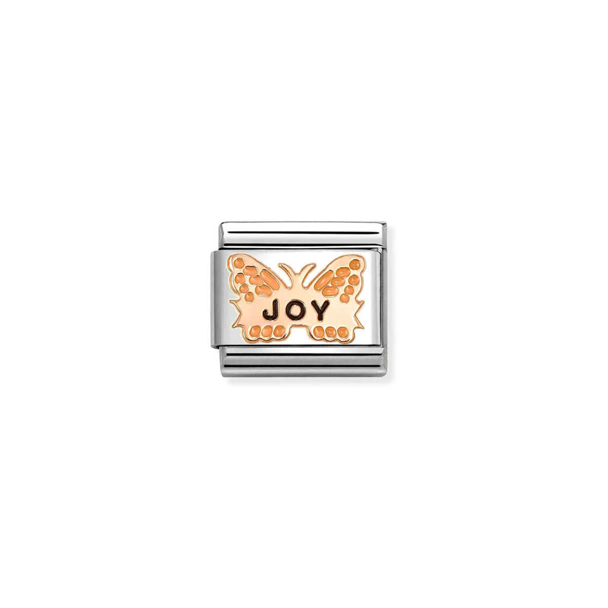 Composable Classic Link 430202/52 Orange Joy Butterfly in 9k Rose Gold and Enamel