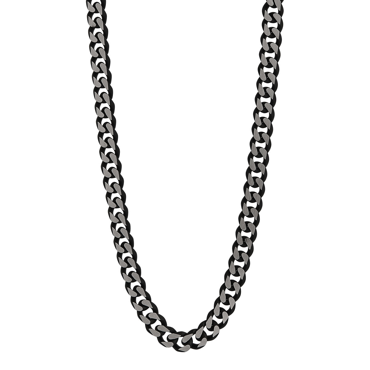 Nero Men’s Steel Curb Chain Necklace (Bold)