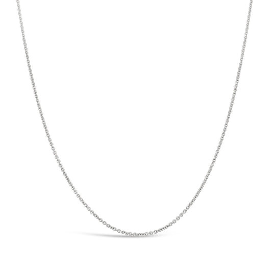 45cm 9k White Gold 33W Trace Chain