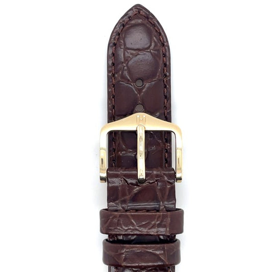 Crocograin - 18mm Brown Leather Watch Strap