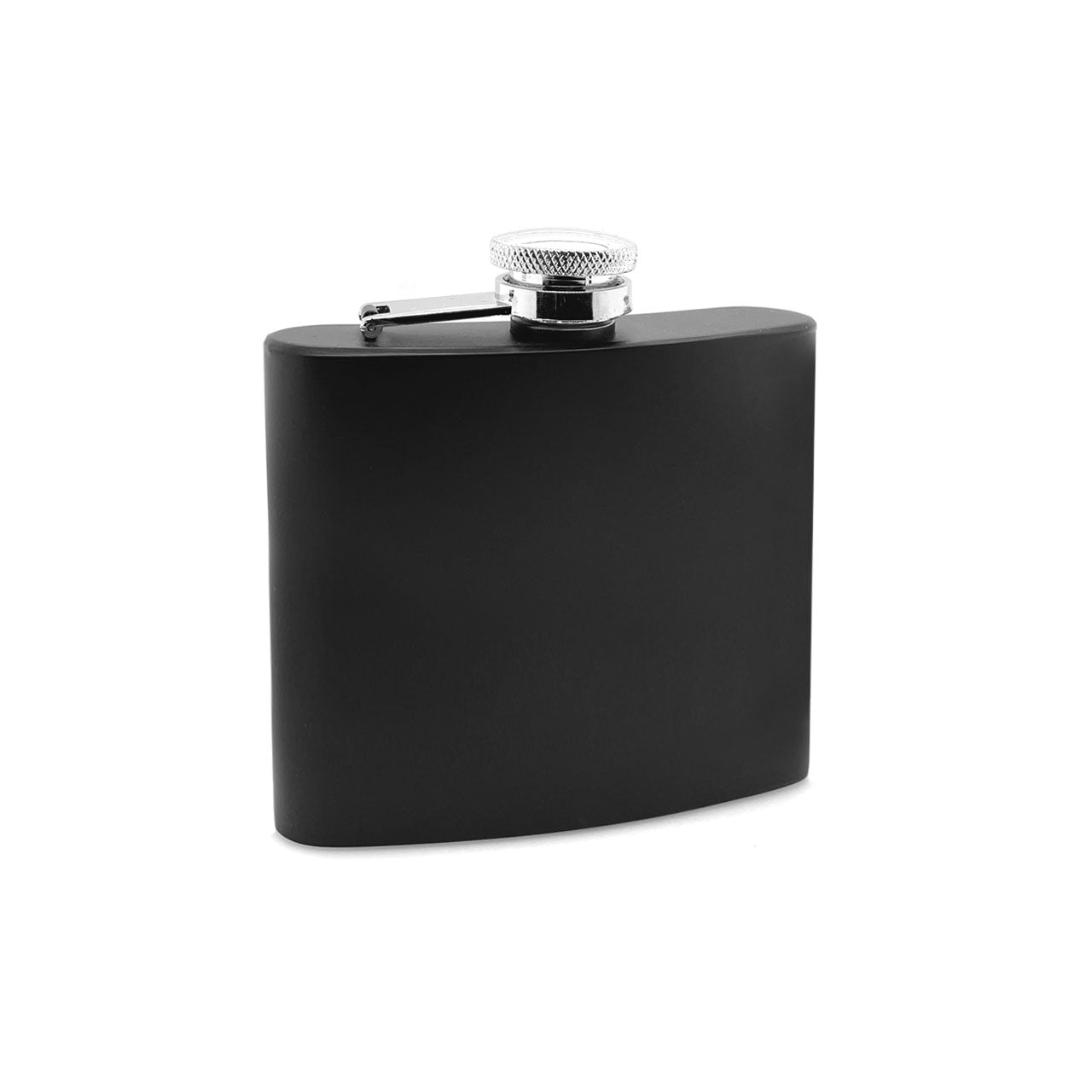 6oz Hip Flask in Matte Black Stainless Steel