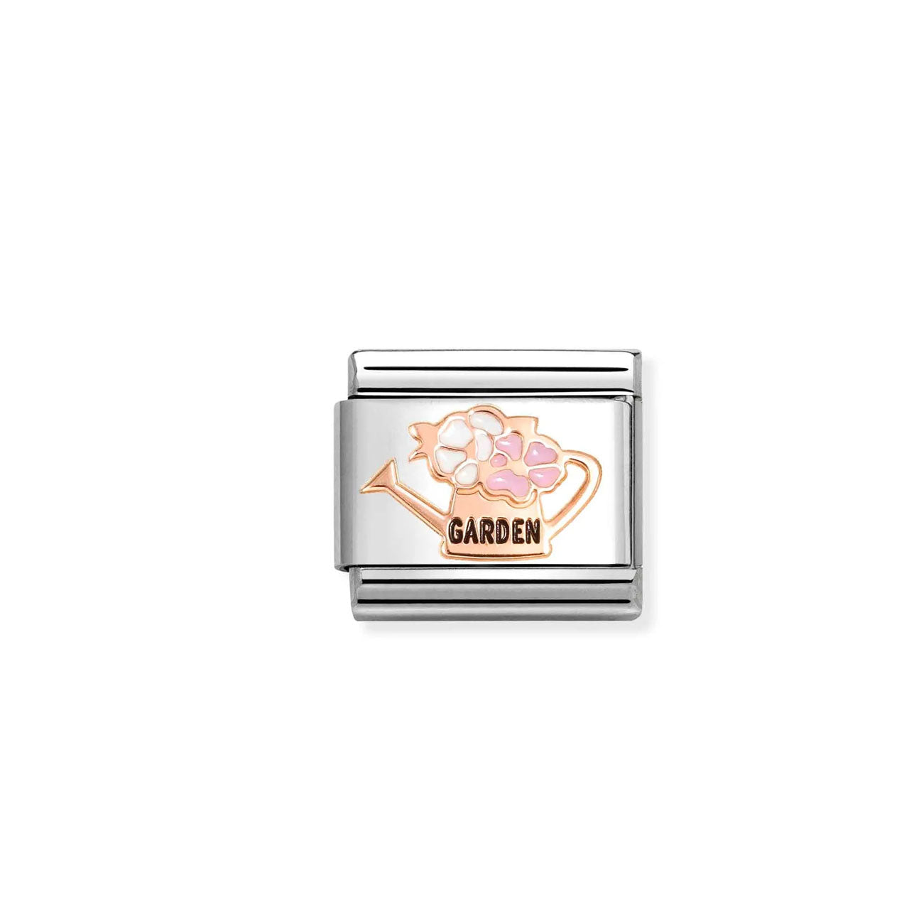 Composable Classic Link 430202/19 Garden Watering Can 9K Rose Gold And Enamel