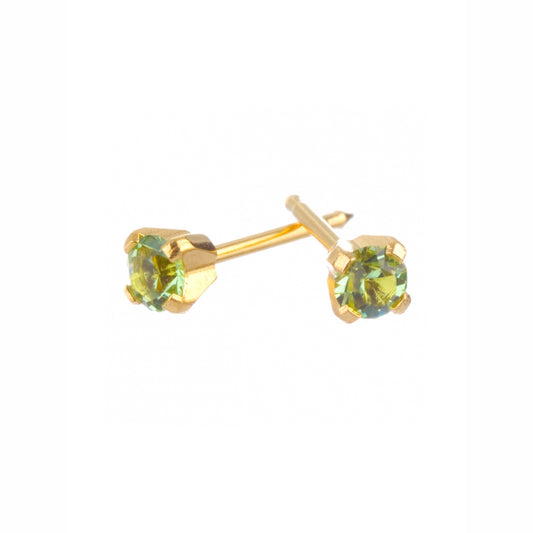 Gold Plated August 3mm Claw Studs