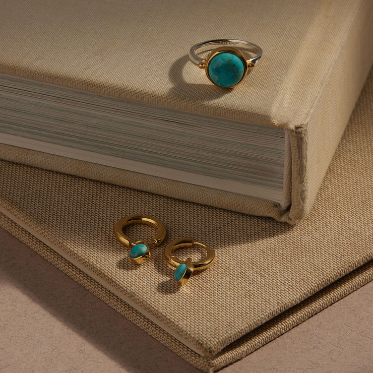 Heavenly Turquoise Earring - Gold Plated