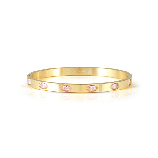Pretty Bangles 029516/7/8/021 Gold With Pink CZ