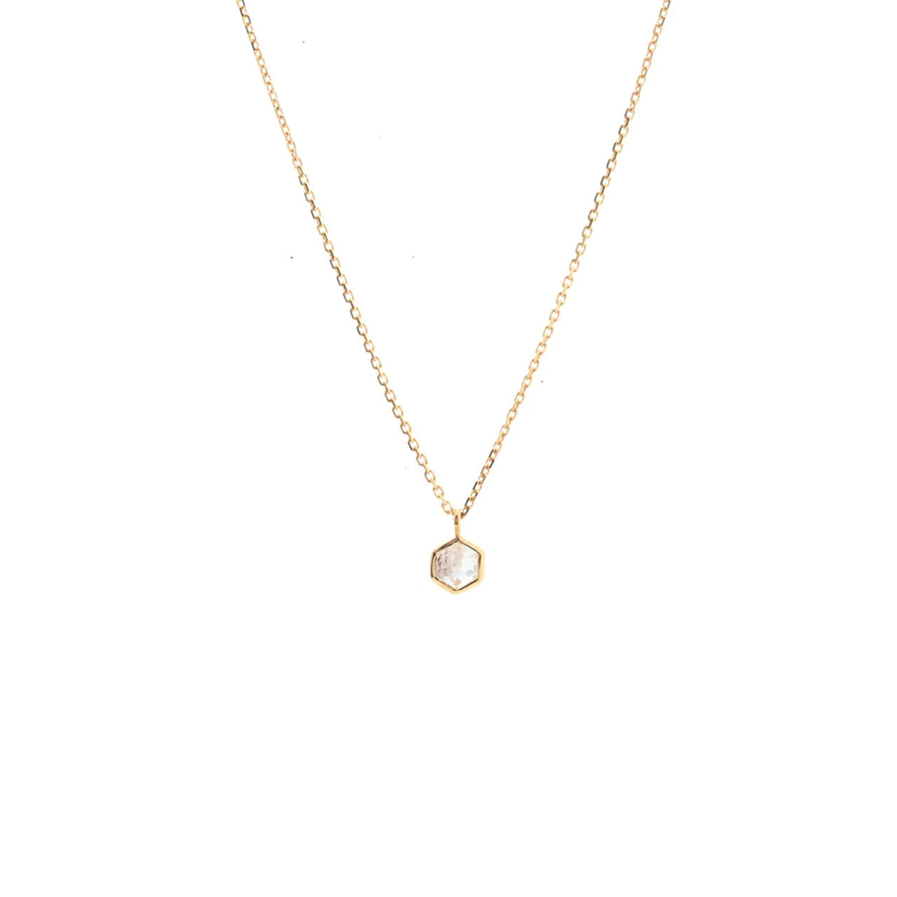 Mini Harmony Necklace Crystal Quartz + Gold