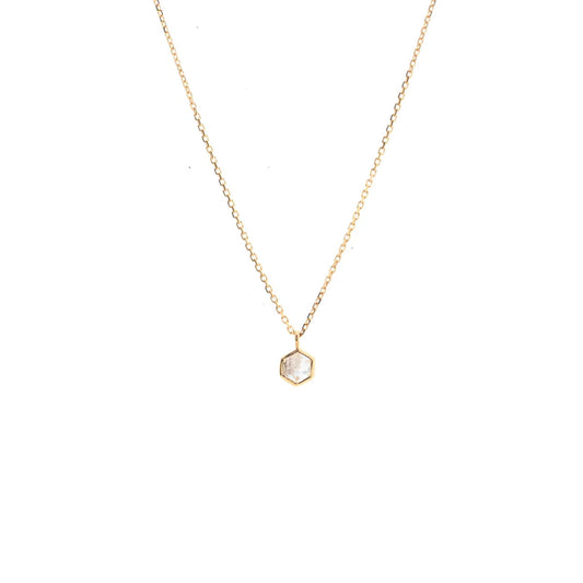 Mini Harmony Necklace Crystal Quartz + Gold