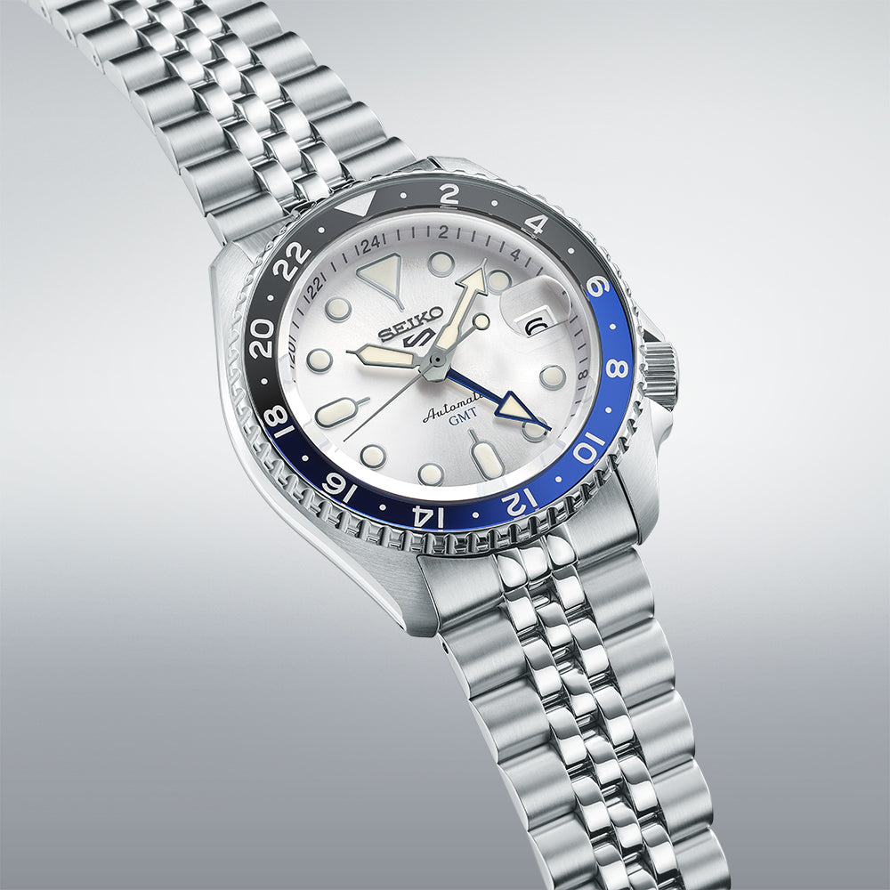 Seiko - SSK033K Seiko 5 Sports SKX GMT 'Sky Blue, Silver Cloud' Automatic Watch