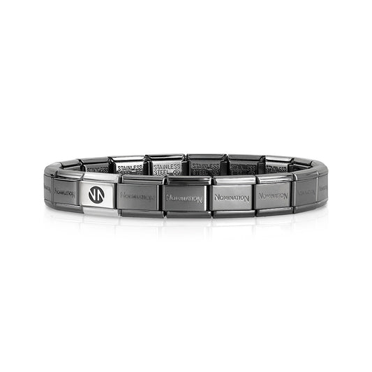 Composable Classic Bracelet Base 030001/046 Hematite Grey Plated Stainless Steel