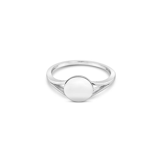 Sterling Silver Small Round Signet Ring