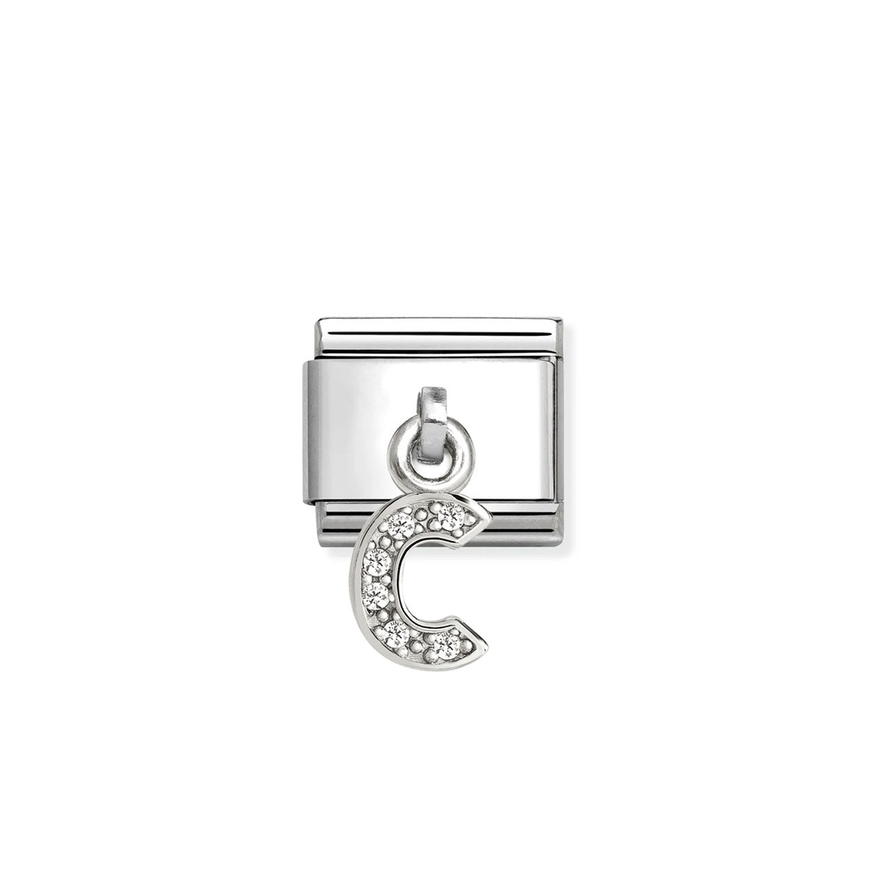 Composable Classic Link 331818/03 Letter C Charm In Silver And CZ