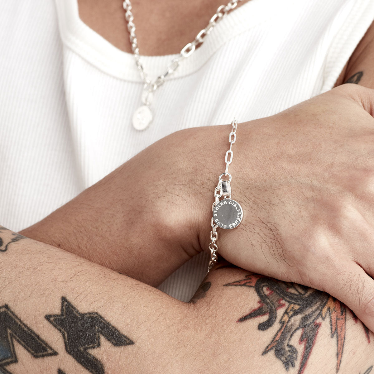 Text Logo Skewed Bracelet