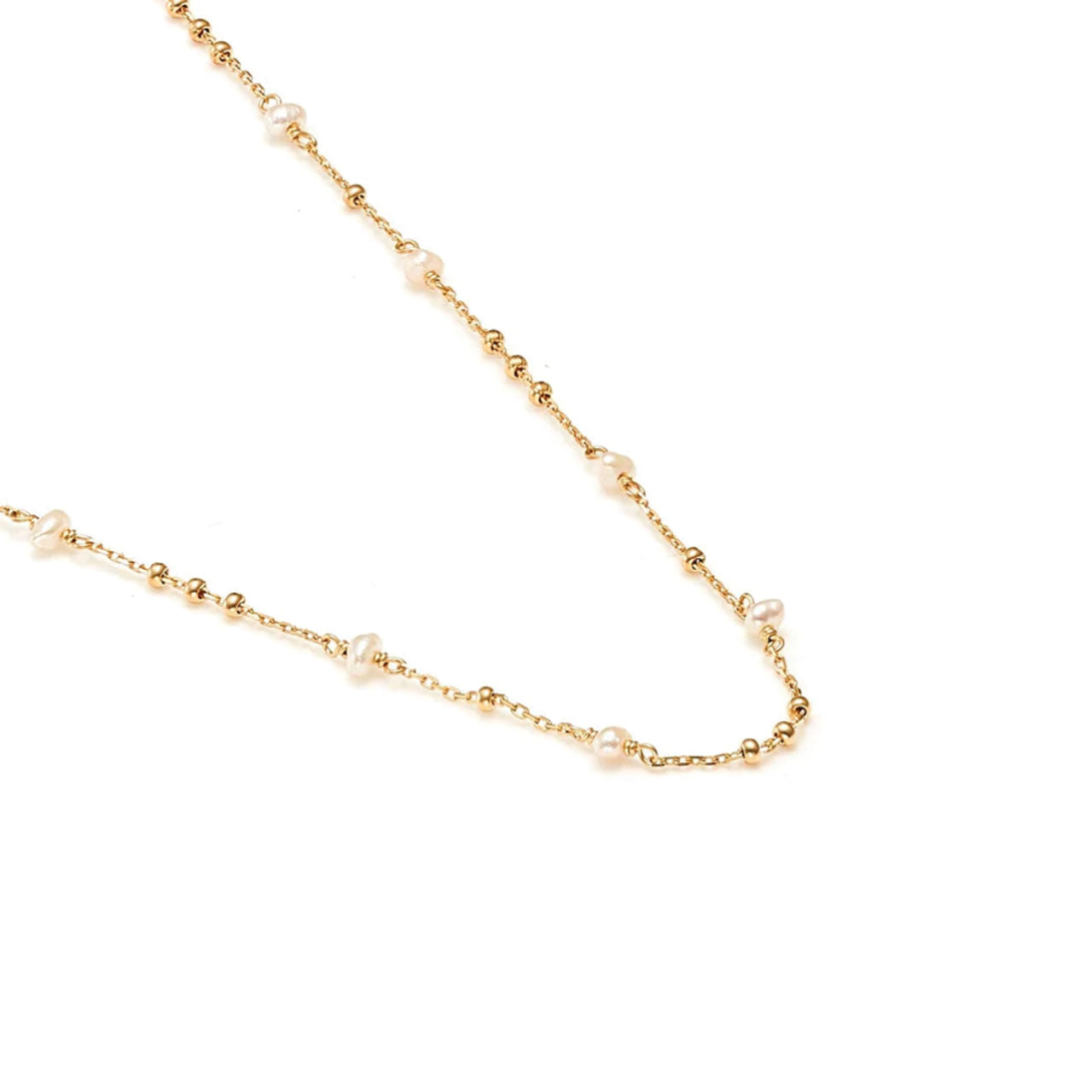 Dotty Necklace Pearl + Gold