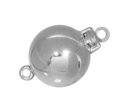 Sterling Silver 10mm Plain Ball Clasp