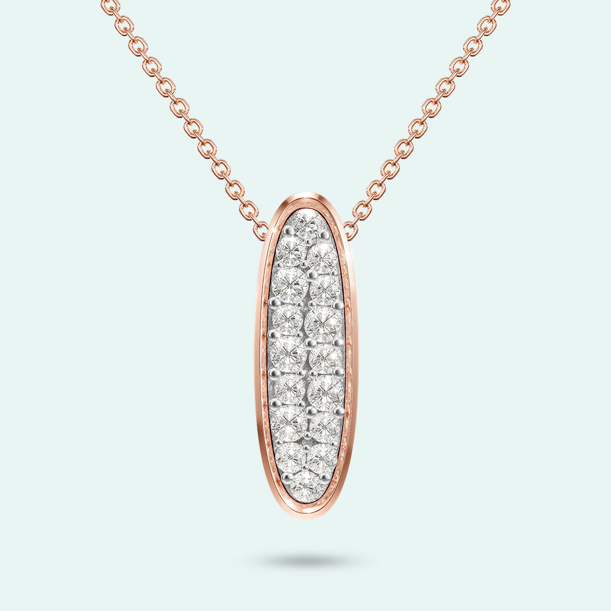 9k Rose Gold The Collette Diamond Pendant