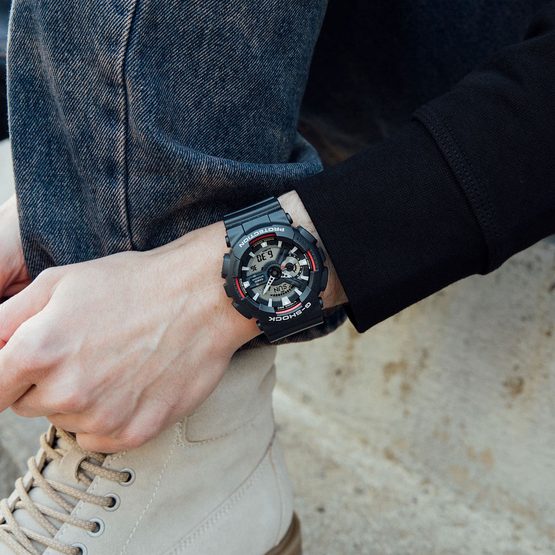 G-Shock - Black and Red GA110 Series- GA110RL-1A