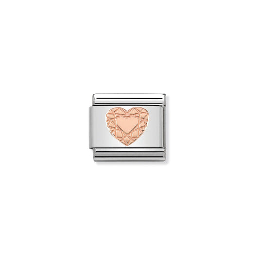 Composable Classic Link 430104/19 Diamond Heart In 9K Rose Gold