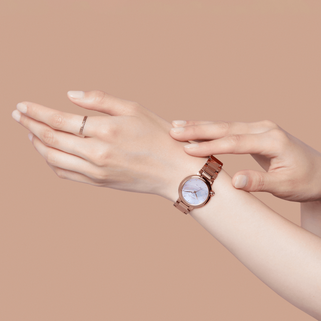 Citizen - EM0912-84Y Ladies Rose Gold Eco-Drive Dress Watch - Jamies Jewellers