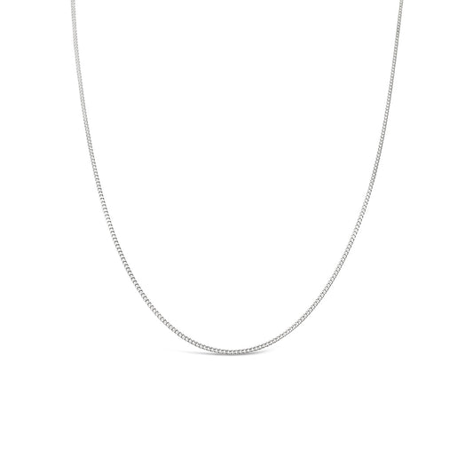 40cm Sterling Silver V300 Diamond Cut Curb Chain