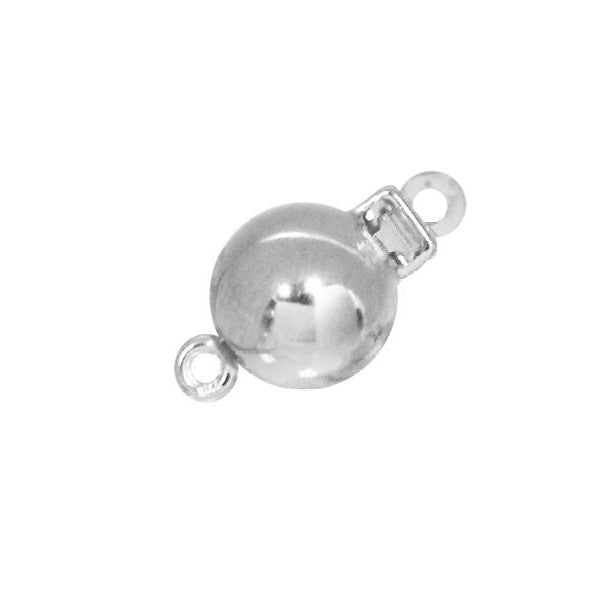 Sterling Silver 7mm Plain Ball Clasp
