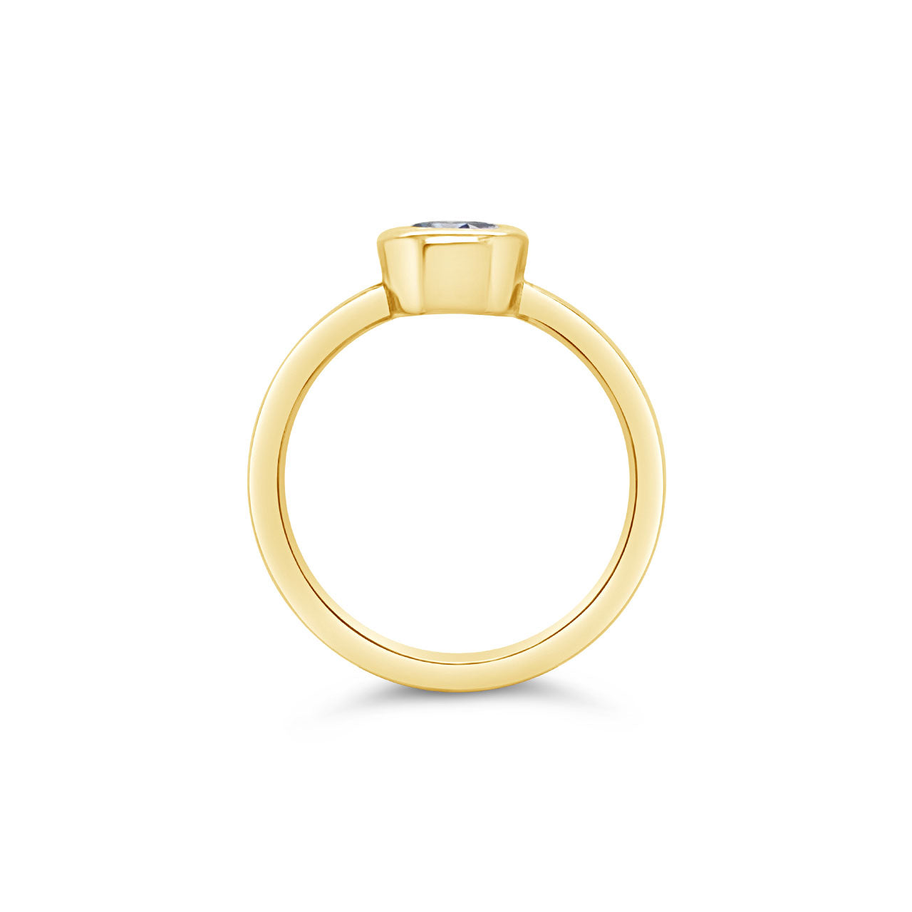 9k Yellow Gold 1.21ct Unheated Cornflower Blue Oval Sapphire Ring