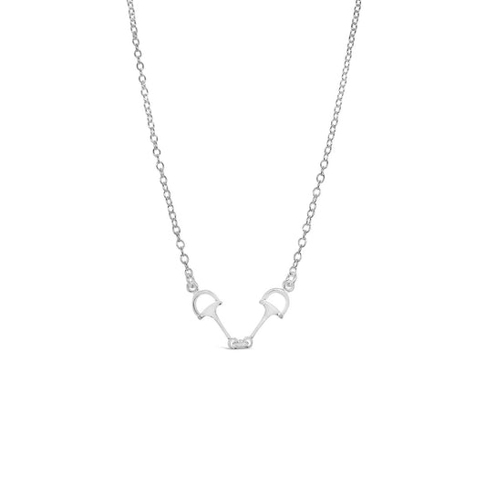 Sterling Silver Double Horse Snaffle Necklace