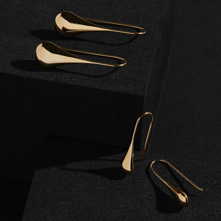 My Silent Tears Drop Earrings - Gold Plated