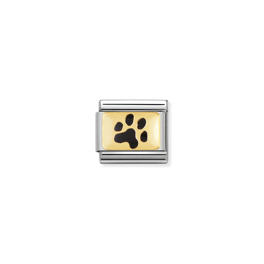 Composable Classic Link 030212/35 Black Paw Print in 18k Gold
