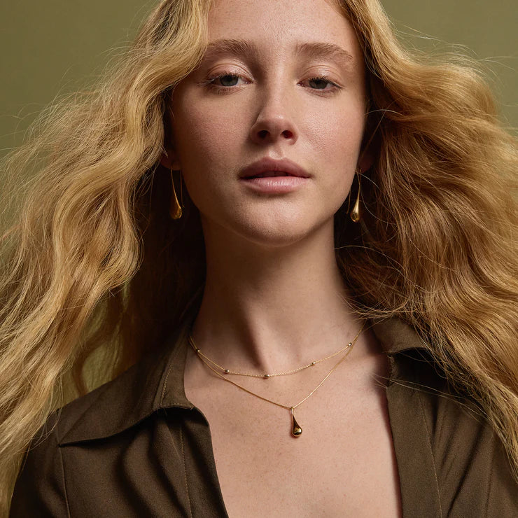 Weeping Woman Earrings - Gold Plated