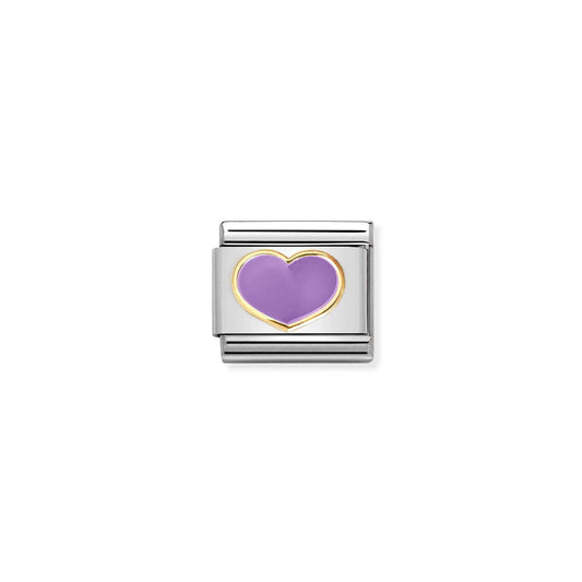 Composable Classic Link 030283/22 Lilac Heart In Gold