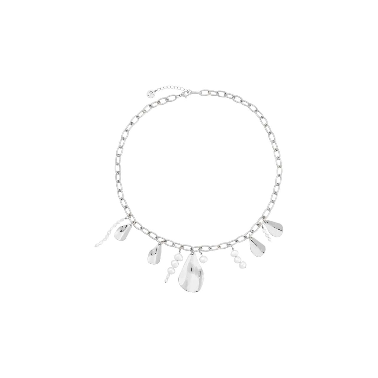 Oyster Pearl Necklace Steel