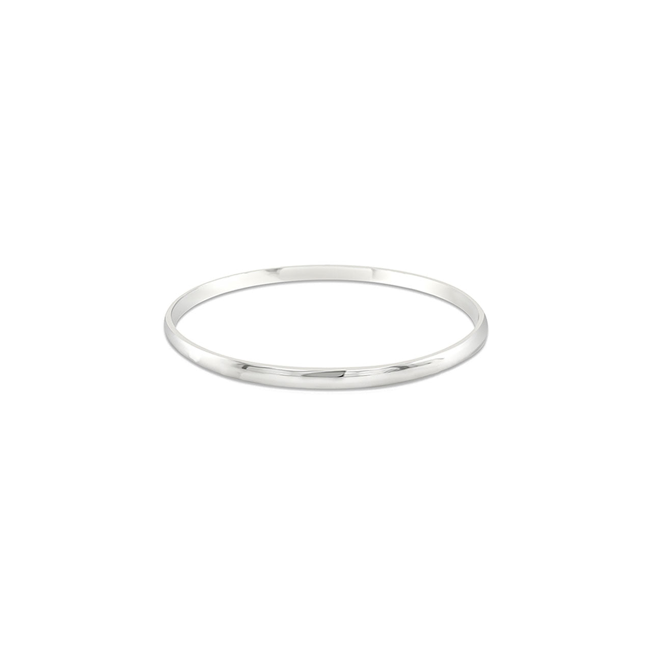 Sterling Silver Half Round 5 1/2" Golf Style Bangle