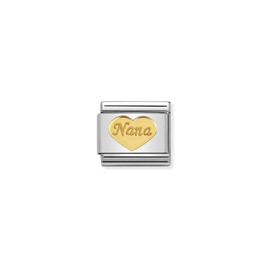 Composable Classic Link 030162/43 Heart And Nana in 18k Gold