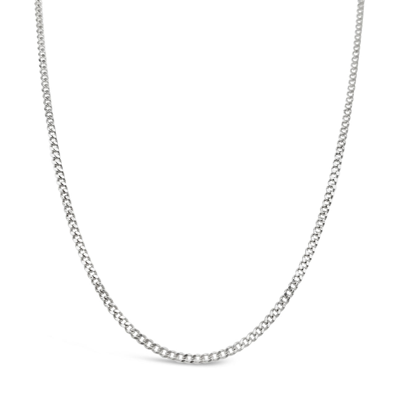 45cm Sterling Silver V303 Diamond Cut Curb Chain