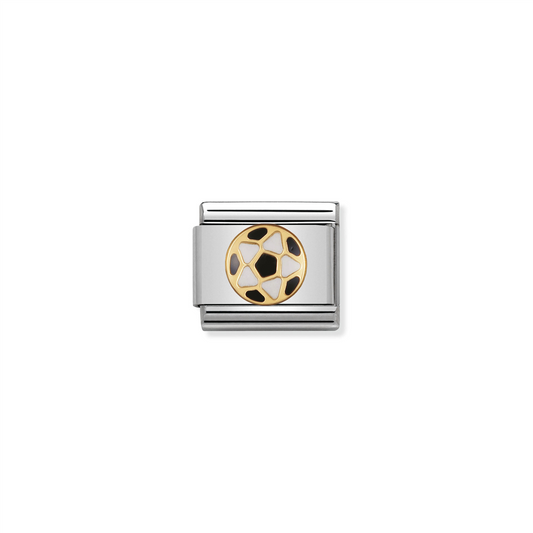 Composable Classic Link 030204 /17 Black & White Football in 18k Gold