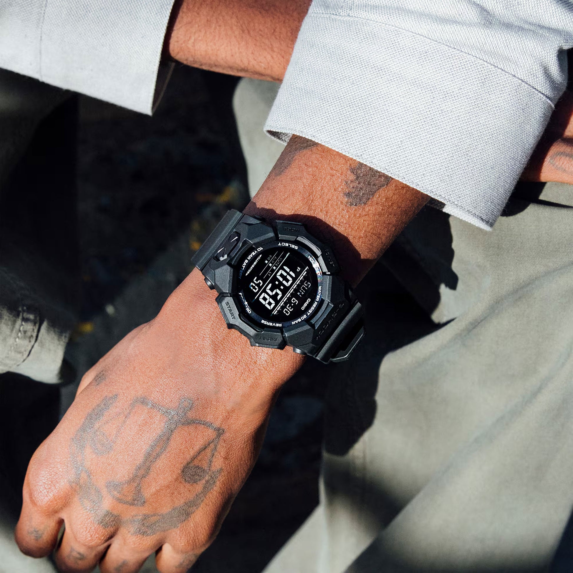 G-Shock - Rugged Digital Blackout GD-100 Series - GD010-1A1