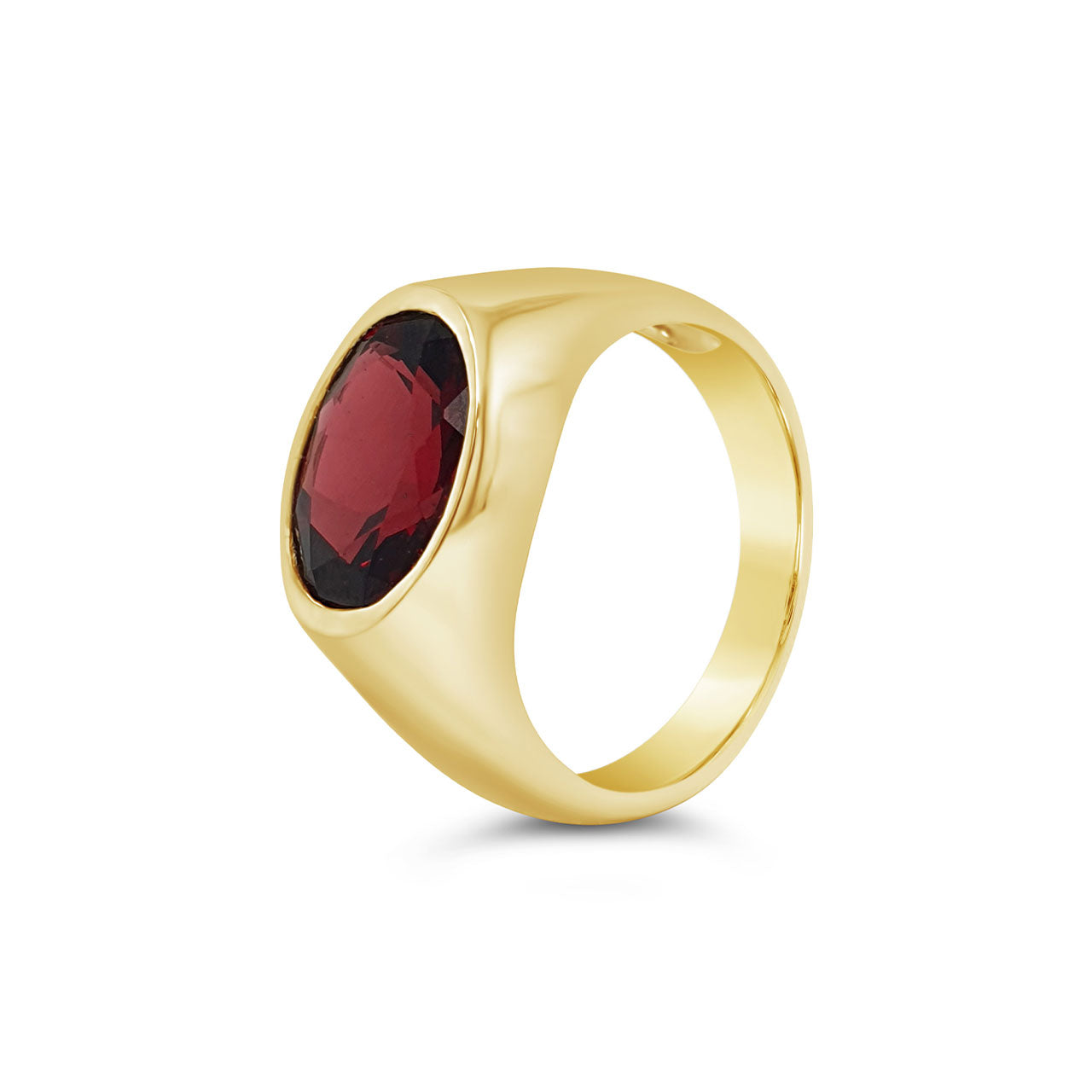 9k Yellow Gold 3.87ct African Garnet Dress Ring