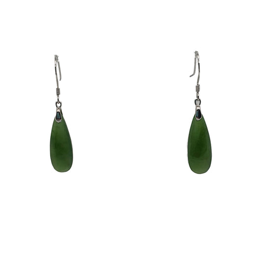 Pounamu Tear Drop Hook Earrings