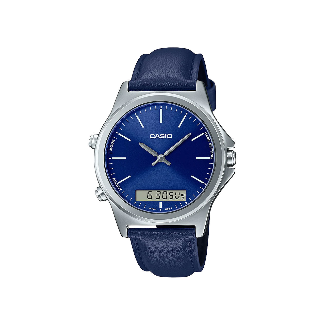 Stainless Steel Classic Duo Blue Watch - MTPVC01D-1E