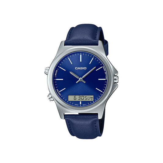 Stainless Steel Classic Duo Blue Watch - MTPVC01D-1E