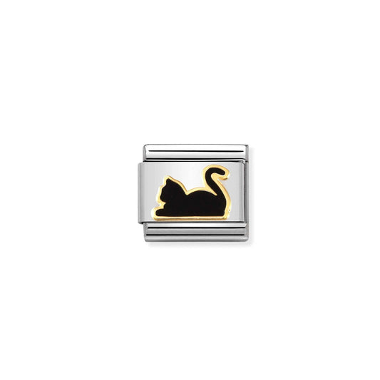 Composable Classic Link 030272/80 Black Cat In Gold
